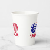 Gobelets En Papier Amérique Lunettes de soleil bleu blanc rouge (Gauche)