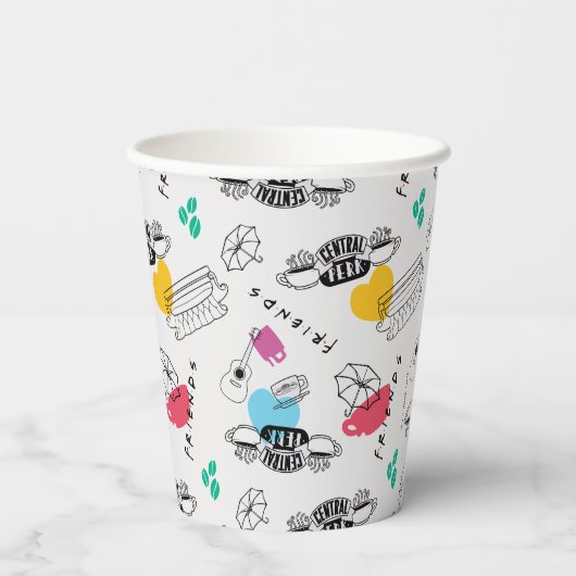 Gobelets En Papier AMIS™ | Motif d'icône (Verso)