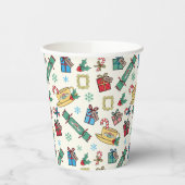 Gobelets En Papier AMIS™ | Motif d'icône de Noël (Gauche)