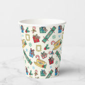 Gobelets En Papier AMIS™ | Motif d'icône de Noël (Recto)