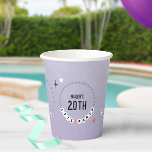 Gobelets En Papier Amitié Bracelets violet Anniversaire