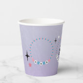 Gobelets En Papier Amitié Bracelets violet Anniversaire (Recto)