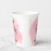 Gobelets En Papier Amore | Fête des mariées aquarelle (Gauche)