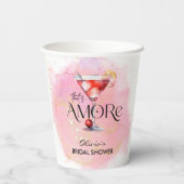 Gobelets En Papier Amore | Réception de mariage aquarelle (Verso)