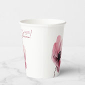 Gobelets En Papier amour en fleur douche nuptiale minimale (Droite)