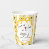 Gobelets En Papier Amour en fleurs tournesols nuptiale douche monogra (Verso)