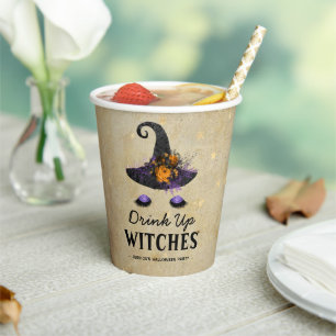 Gobelets En Papier Amusant 'Boire des sorcières' Fête d'Halloween adu