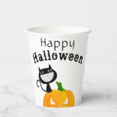 Gobelets En Papier Amusant Enfants Trick ou Treat Happy Halloween Par (Recto)