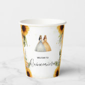 Gobelets En Papier Amusant Joy Lily Twin Double Joint Quinceanera (Verso)