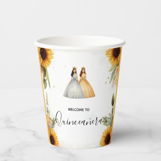 Gobelets En Papier Amusant Joy Lily Twin Double Joint Quinceanera (Recto)
