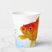 Gobelets En Papier Amusants poisson d'or unique eau de bol de poisson (Recto)