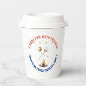 Gobelets En Papier Amusement de S'mores Feu de camp Cookout Friendsgi (Verso)