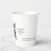 Gobelets En Papier Analyse du code QR | Business Logo Professionnel (Gauche)