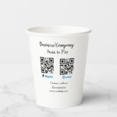Gobelets En Papier Analyser pour payer q r code paypal venmo ajouter  (Verso)