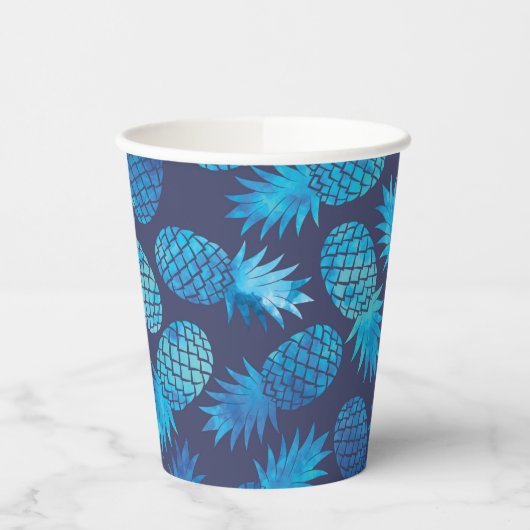 Gobelets En Papier Ananas à tarte bleue (Gauche)