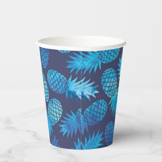 Gobelets En Papier Ananas à tarte bleue (Droite)