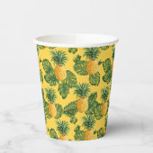 Gobelets En Papier Ananas & Feuilles Tropicaux En Or (Gauche)