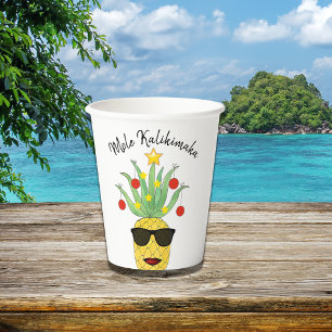 Gobelets En Papier Ananas Mele Kalikimaka