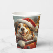 Gobelets En Papier Anatolie Berger Chien Roller Dessous de verre Noël (Verso)