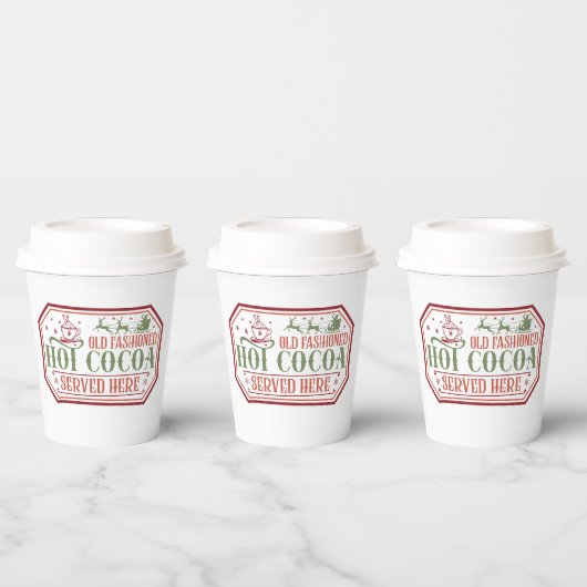 Gobelets En Papier Ancien cacao chaud fête de Noël (Multi)