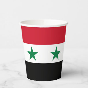 Gobelets En Papier Ancien drapeau de Syrie