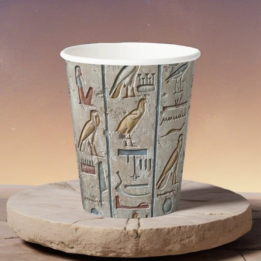 Gobelets En Papier Ancienne Egypte Hiéroglyphique gravé cadeau unique