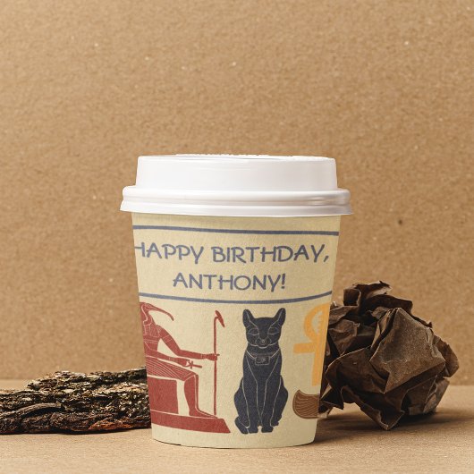 Gobelets En Papier Ancienne Egypte Roi Tut Thème Personnalisé Parti