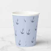 Gobelets En Papier Ancre Blue Sailing Theme | BABY SHOWER (Droite)