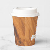 Gobelets En Papier Ancre de bateau nautique blanc Brown en bois (Droite)