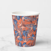 Gobelets En Papier Ancre Et Motif De Méduse (Recto)