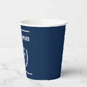 Gobelets En Papier Ancre nautique Nom du bateau et du capitaine (Gauche)