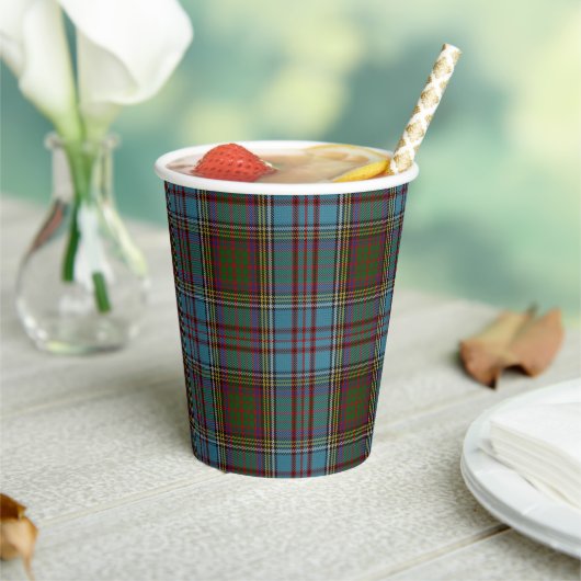 Gobelets En Papier Anderson Clan Scottish Plaid Motif tasses de papie (Insitu)