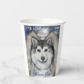Gobelets En Papier Ange Malamute d'Alaska (Verso)