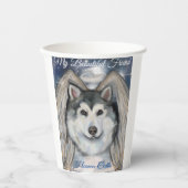 Gobelets En Papier Ange Malamute d'Alaska (Recto)
