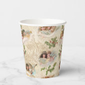 Gobelets En Papier Angels victoriens avec musique, Script & Holly (Verso)