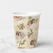 Gobelets En Papier Angels victoriens avec musique, Script & Holly (Gauche)