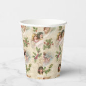 Gobelets En Papier Angels victoriens avec musique, Script & Holly (Droite)