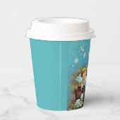 Gobelets En Papier Anges de Noël rétro vintage (Droite)