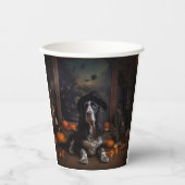 Gobelets En Papier Anglais Cocker Espagnol Citrouille Halloween effra (Recto)