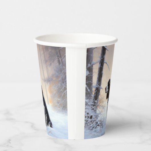 Gobelets En Papier Anglais Springer Spaniel Laissez-le neiger Noël (Droite)