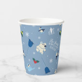 Gobelets En Papier Animal Friends "Bye Buddy" Motif d'hiver (Verso)