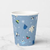 Gobelets En Papier Animal Friends "Bye Buddy" Motif d'hiver (Recto)