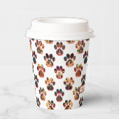 Gobelets En Papier Animal Paw Silhouette Thanksgiving Pawty White (Droite)