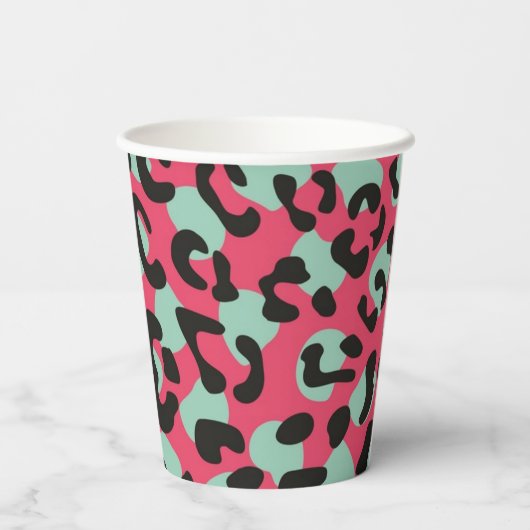 Gobelets En Papier Animal print pattern (Verso)