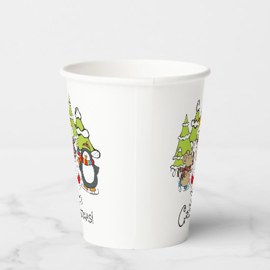 Gobelets En Papier Animaux C'est Noël (Droite)