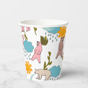 Gobelets En Papier Animaux de bois - Fournitures de foin et de fête d