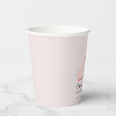 Gobelets En Papier Animaux de ferme Barnyard Girl Baby shower rose (Droite)