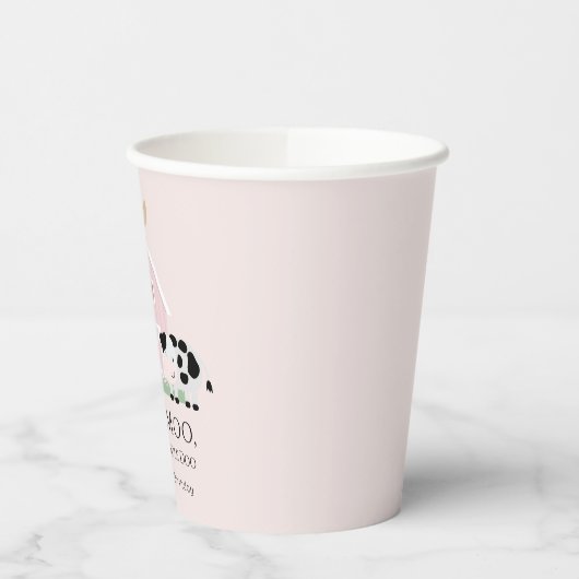 Gobelets En Papier Animaux de ferme Barnyard Girl rose Anniversaire (Gauche)