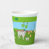 Gobelets En Papier Animaux de ferme et tracteur rouge Thème de fête d (Verso)
