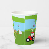 Gobelets En Papier Animaux de ferme et tracteur rouge Thème de fête d (Droite)